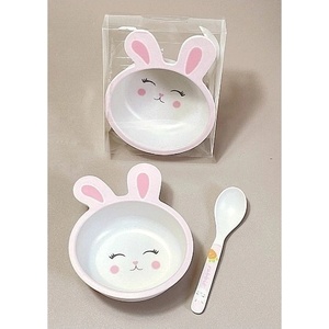 Raya Toys Детски сервиз за хранене Raya Toys - Bamboo fibre, купичка с лъжичка, зайче (506124629)