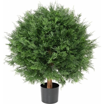 Luxusní umělý strom CYPŘIŠ LAWSON UV KOULE, 90cm