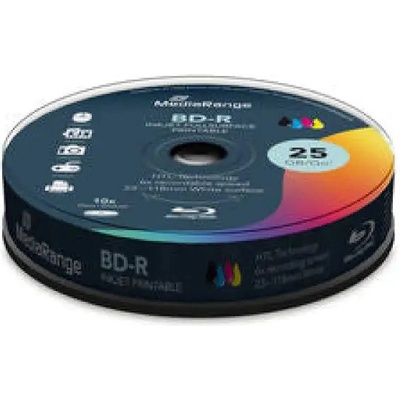 MediaRange BD-R 25GB, 6x, 10 бр. (Printable) в шпиндел (4260057126689)