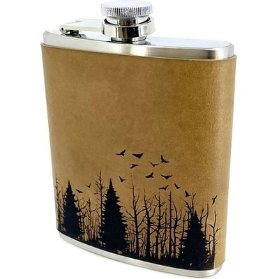 imago Placatka s koženým obalem Lesní krajina 200 ml