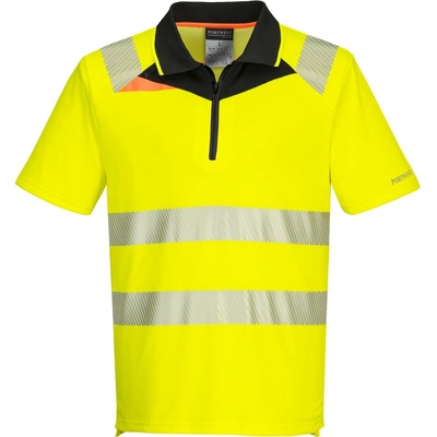 Portwest HI-VIS DX412 Reflexná strečová polokošeľa HV žltá/čierna L