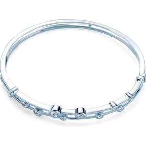 SAVICKI Гривна Bangle, бяло злато 585, бял диамант 0.76К