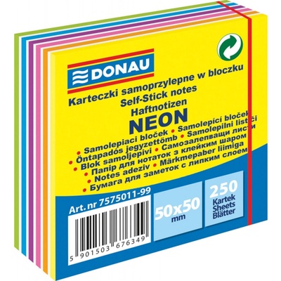 DONAU Samolepicí bloček, 50 x 50 mm, 250 listů - 6 barev – Zbozi.Blesk.cz