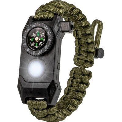 Amparo Náramok Kompas Survival 6233 zelený