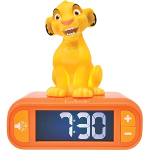 Lexibook Lexibook, Disney The Lion King, Simba Night Light Alarm Clock, Sounds and Melodies, LCD Screen with Backlight, Lighting, Snooze Function, Yellow/Orange, RL800AN (RL800AN)