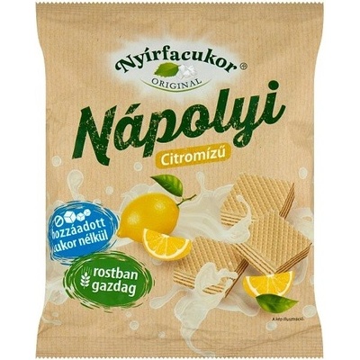 Nyírfacukor Oplátky plnené krémom s citrónovou príchuťou bez cukru so xylitolom 180 g