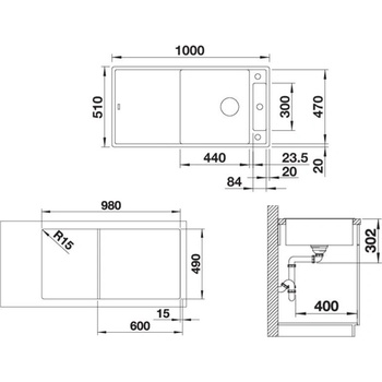 Image 1 of BLANCO AXIA III XL 6 S (523502)