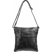TERESSA dámska crossbody koženková kabelka Čierna