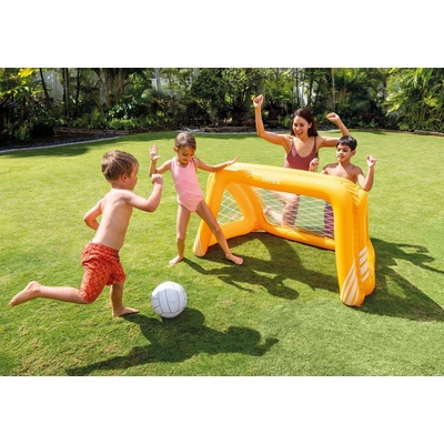 Intex 58507 Nafukovacia futbalová bránka 124x84x76 cm, oranžová