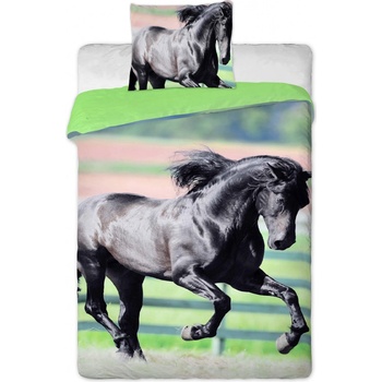 Jerry Fabrics obliečky Čierny kôň 2014 bavlna 140x200 70x90