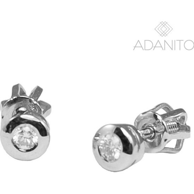 ADANITO ZSU371 - Zlaté briliantové náušnice na šroubek