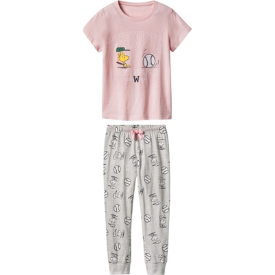 Dívčí pyžamo šedé růžové