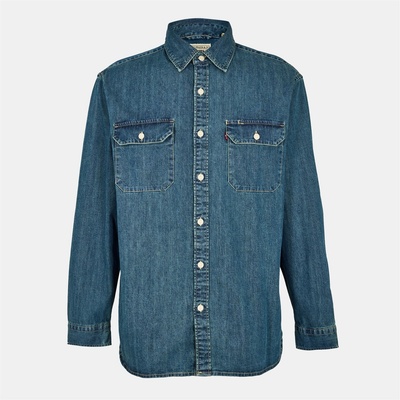 Levi's Риза с дълъг ръкав Levis Men's Jackson Worker Long Sleeve Denim Shirt - Dark Wash Denim