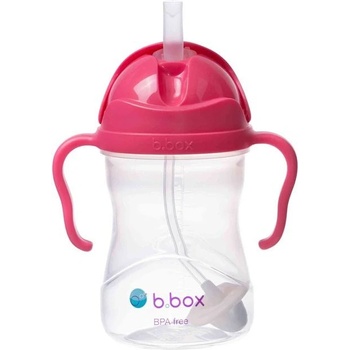 b.box hrneček s brčkem malinový 240 ml
