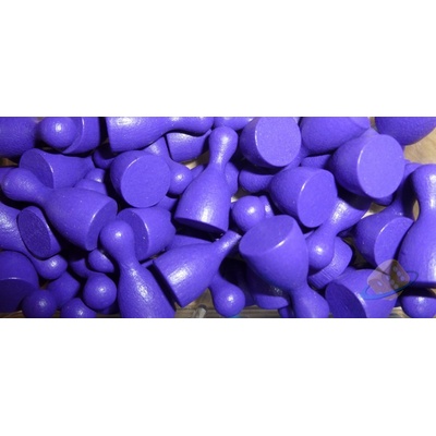 Halmička dřevěná fialová 4cm