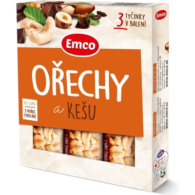 Emco Tyčinka Orechy a kešu 3 x 35 g