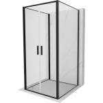 Mexen Exo-B Duo 3S душ кабина с три стени отваряема 120 х 120 см, прозрачна, черна (814-120-120-70-00-3S)