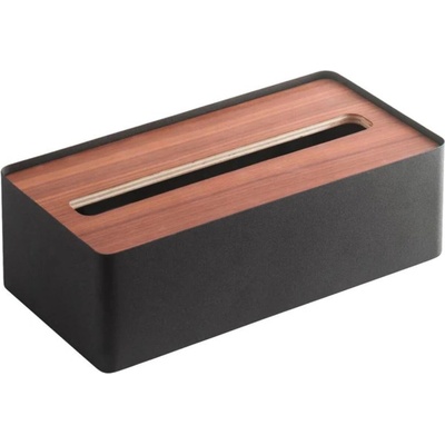 Černý kovový box na ubrousky Yamazaki Rin 26 x 13 cm