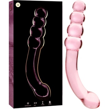 Image 1 of IBIZA Nebula Model 14 Dildo Borosilicate Glass 18.5x3cm Pink