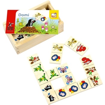 Bino Toys drevené domino Krtko 28 ks 85cm