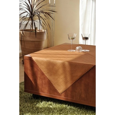 Polášek Ubrus teflon UNI skořicová 7316 100% polyester Oranžová Hnědá 100% polyester 140x220cm