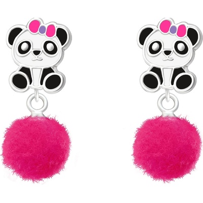 iŠPERKY detské strieborné náušnice panda ID|232079