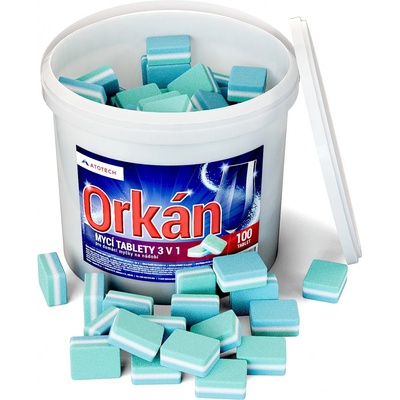Orkán Mycí tablety 3v1 pro domácí myčky 100 ks