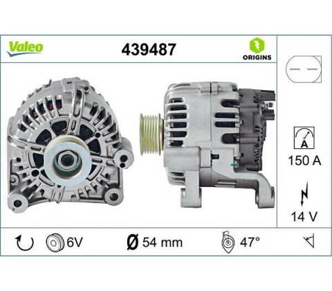 VALEO Alternátor VALEO 439487