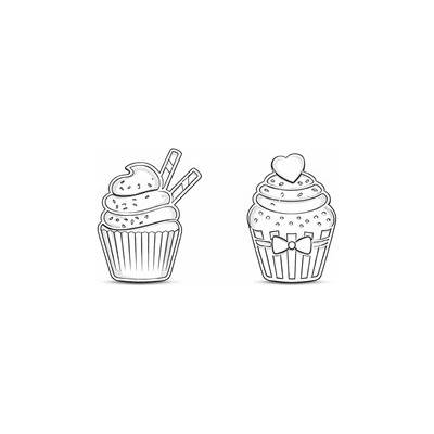 Auronitens Stříbrné náušnice cupcakes - NA1648