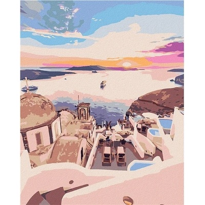 zuty Malování Podle Čísel Barevné Santorini 80 x 100 Cm Plátno