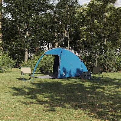 vidaXL Кабинна палатка с покрив Синьо 370 x 230 x 185 см тафта (42000991)