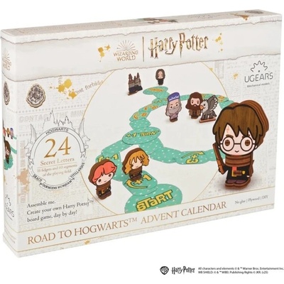 Ugears 3D Skladačka Harry Potter Adventný kalendár Stolová hra Cesta do Rokfortu
