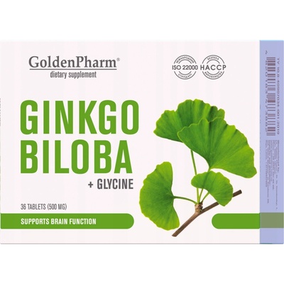 Ginkgo biloba + glycín stres intenzívne učenie nervozita 36 tabliet