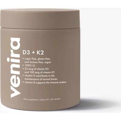 Venira Vitamín D3 + K2 80 kapsúl