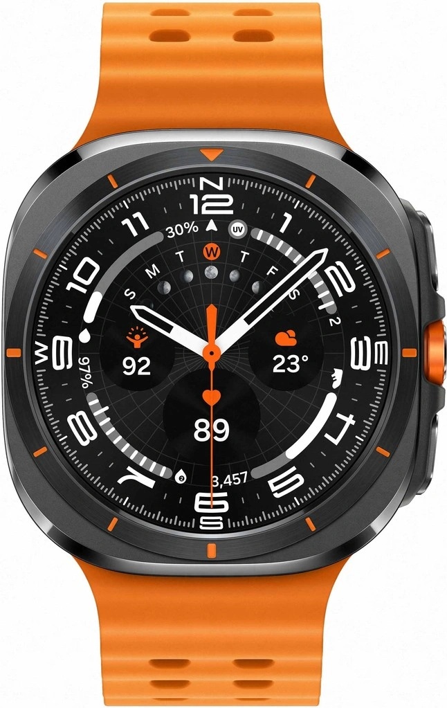 Samsung Galaxy Watch7 Ultra LTE – 1,5 Zoll OLED, Titan-Gehäuse, Schwarzes Fluorkautschuk-Armband