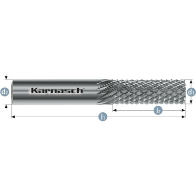 116002010 | Tvrdokovová rotační fréza s čelním ozubením pro GFK, CFK 4,0x16x4-50 mm