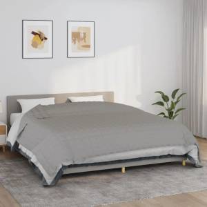 vidaXL Утежнено одеяло сиво 220x260 см 11 кг плат (350730)