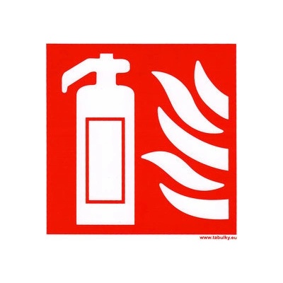 Tabuľka - SYMBOL HASIACI PRÍSTROJ 148x148mm PH fotoluminiscenčný