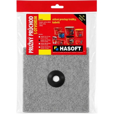 Průchod pružný s otvorem pro Ø 19–34 mm – 150×150 mm
