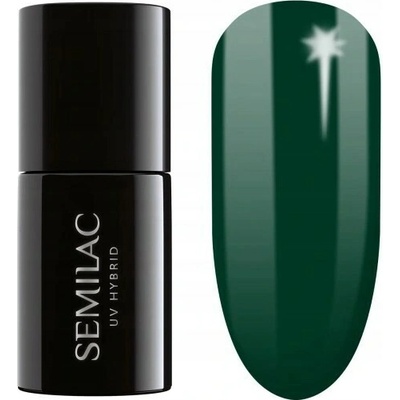 Hybridní lak barevný lak Semilac Pine Green 7 ml