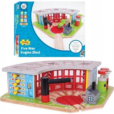Bigjigs Rail Exkluzivní depo pro 5 vláčků