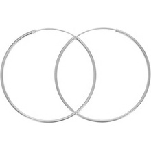 Argento Strieborné náušnice kruhy - priemer 40 mm 66212