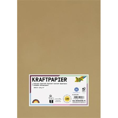 FOLIA Крафт хартия, A4, 120 g, 100 листа, FOLIA 691/4/98 (691/4/98)