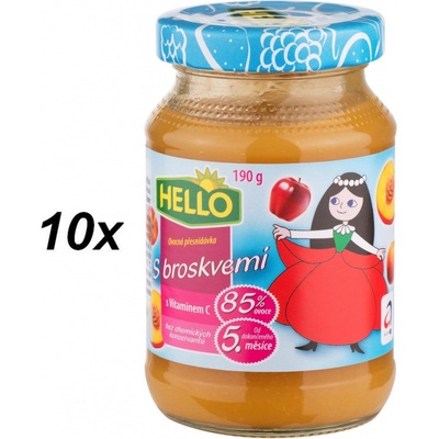 Hello ovocná přesnídávka s Broskvemi 10 x 190 g
