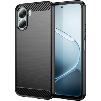 OPPO Карбонов Калъф за Oppo A6x 5G / A6x 4G - TPU, Четкана текстура, Антиотпечатък, Повдигнати ръбове, Вкл. Протектор - 3 Цвята