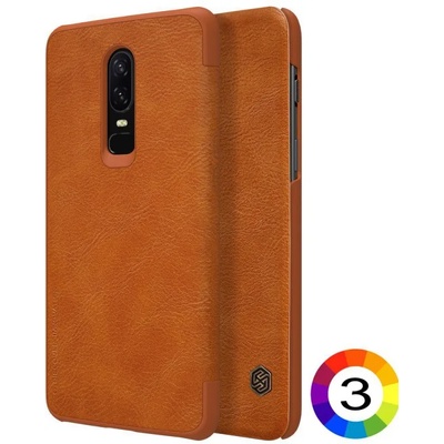 OnePlus 6 Nillkin Кожен Калъф и Протектор