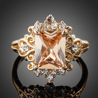 Francesca Petrucci prsten Swarovski Elements Aloisi Oranžová P0086 59