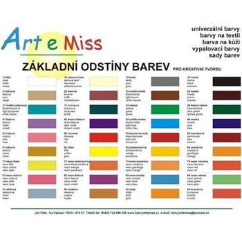 Barva na textil ArteMiss 12 g číslo 14 černá