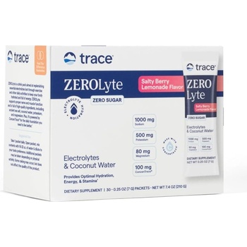 Trace Minerals Тракторни минерали Zerolyte, Лимонада със солена горска сол, 30 сашета