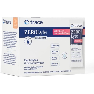 Trace Minerals Тракторни минерали Zerolyte, Лимонада със солена горска сол, 30 сашета